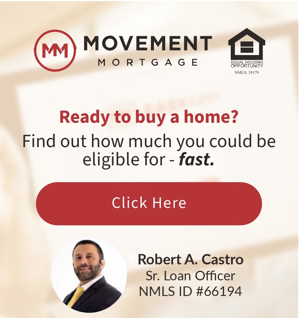 Robert A. Castro, Sr. Loan Officer — Movement Mortgage. Ready to buy a home? Click here.